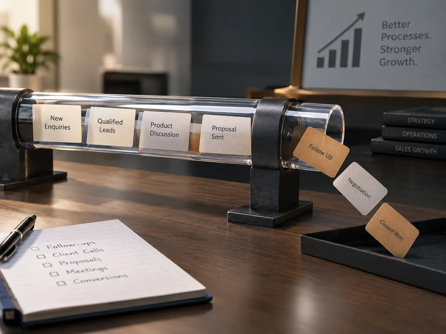 Sales process improvement deal stages pipeline for SMEs